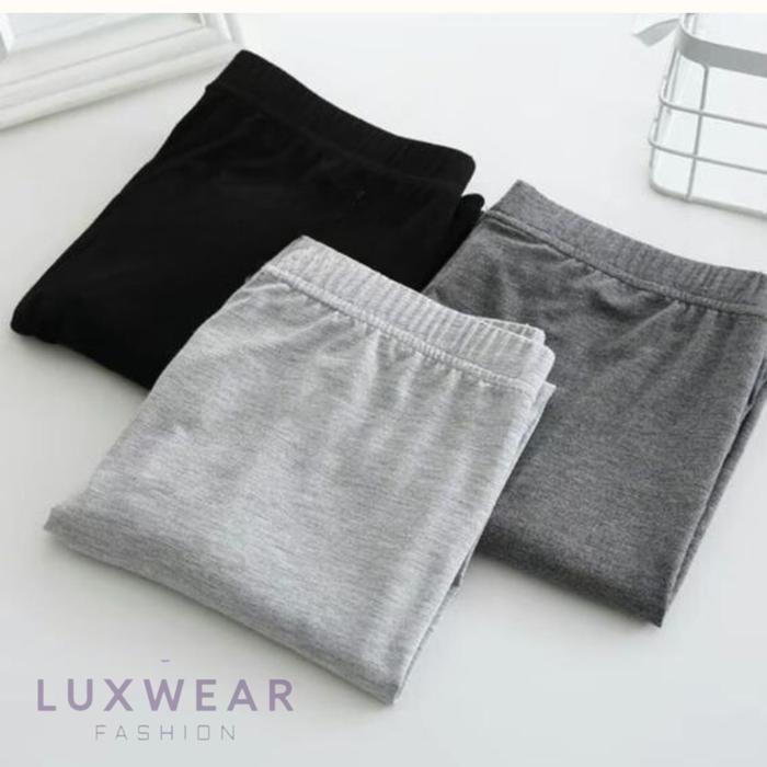 Bisa Cod - Paket Legging Kaos 3 Pcs 3/4 Pendek Celana Legging Kaos Fit Lembut Standar Nyaman Stretch