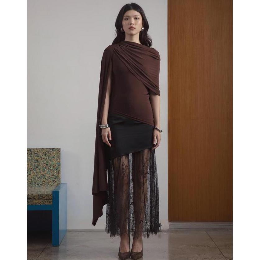 Anain - Noemi Anain Noemi Asymmetric Draped Top