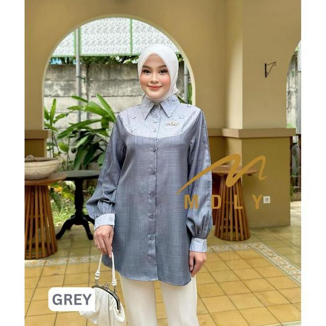 Mdly Baju Kemeja Mdly Baju Kemeja Wanita Wanita/Kemeja Katun Lengan Panjang/Creta