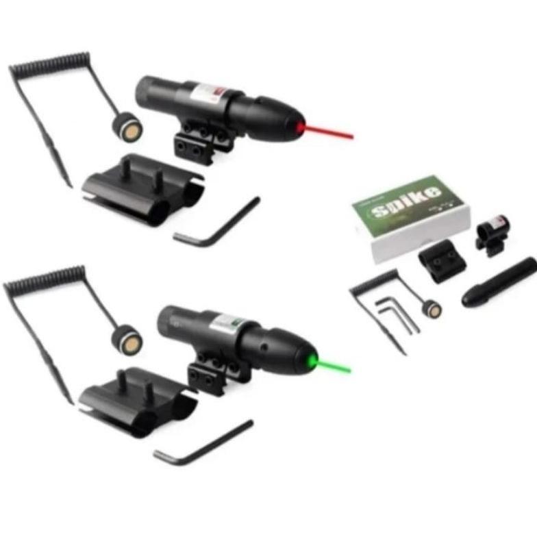 (ORIGINAL)LASER SENAPAN CAHAYA HIJAU&MERAH ( Spike ) Powerstyl )FULLSET SIANG MALAM LASER SPIKE terl