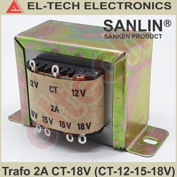 SANLIN 2A CT 18V Trafo Transformator Power Supply Catu Daya