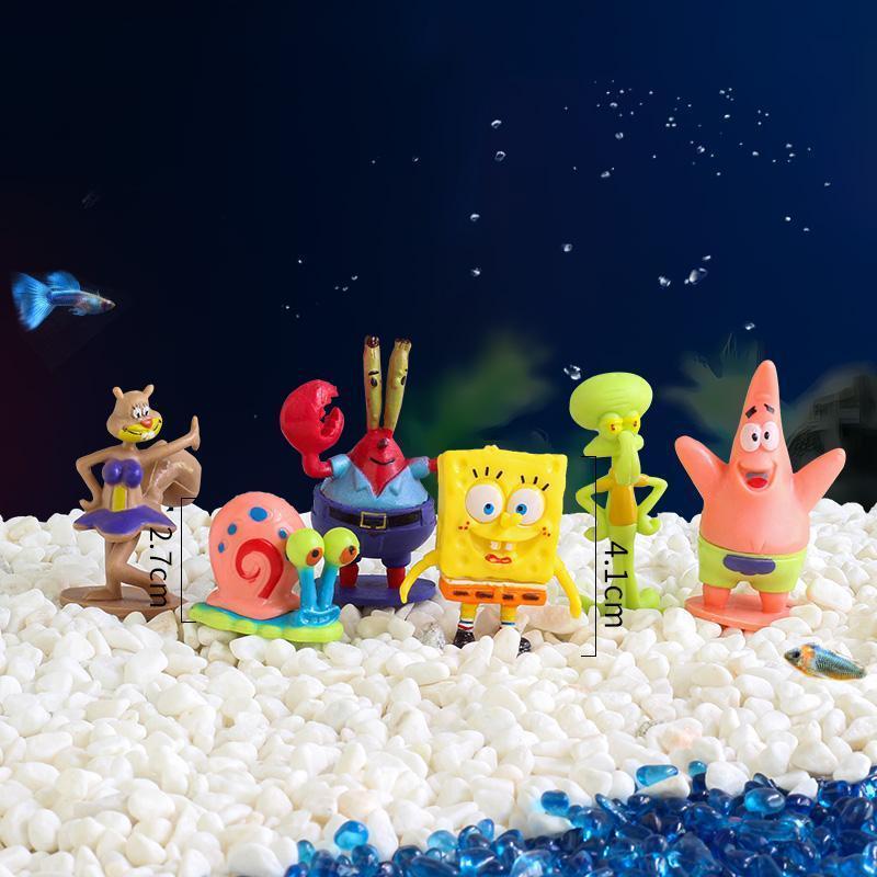 Dekorasi Akuarium Spongebob Squidward Patrik Ornamen Aquarium Lucu Aksesoris Hiasan Ikan 0232