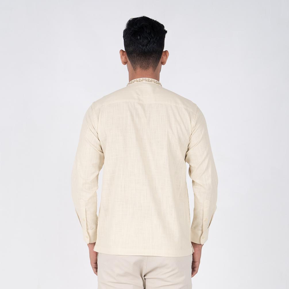 ORIGINAL BENHILL KOKO BORDIR PAPIRUS DOBBY AEGEAN COTTON PRIA PANJANG BEIGE 51382