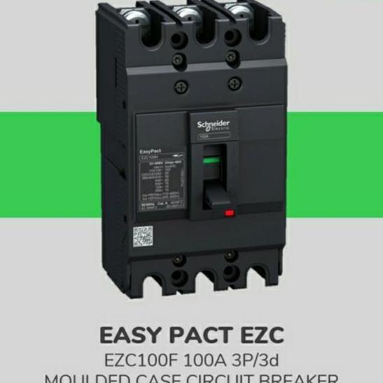 TERBARU - MCCB EZC 100F 3P 100A Schneider MCCB EZC 100 F 3P 100 Ampere