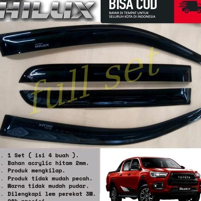 Talang Air Pintu Cabin 2019 Mobil Toyota All Hilux Double 2019-2024 - Aksesoris Eksterior Car