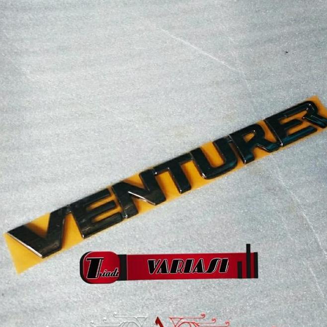 Emblem Tulisan Venturer Black Chrome