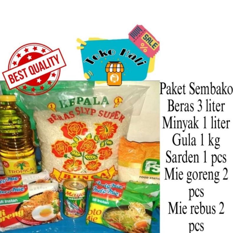 Grosir Paket Sembako Lengkap 3L Beras 1Kg Gula Minyak