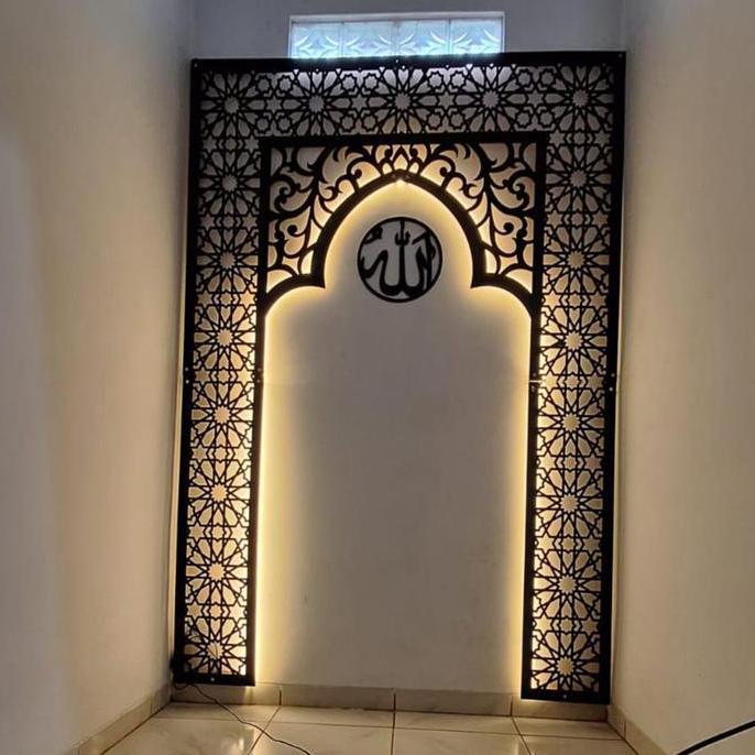 Mihrab Mushola Rumah Aesthetic Islamic + LED | ISTANBUL