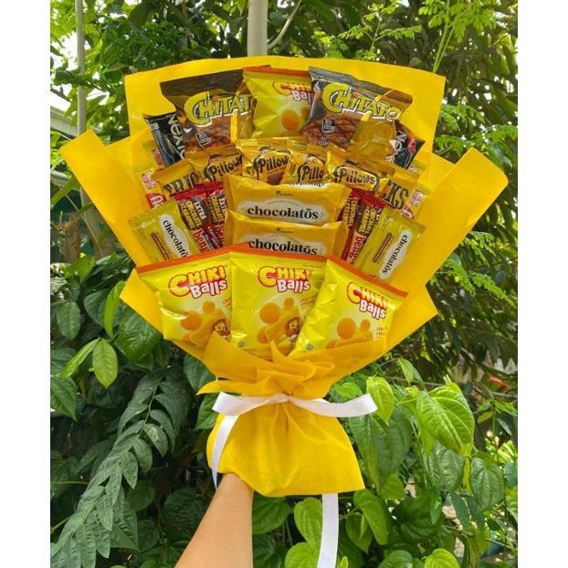 Grosir (B) Buket Big Premium Snack Serba Kuning Unik/Paket/Bingkisan Snack Ulang Tahun/Ultah/ Wisuda