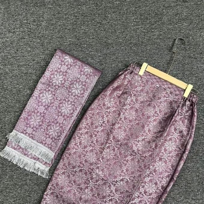 DMC 04-Rok songket span jadi dan selendang//set songket rok span dan selendang//rok span jadi pingga