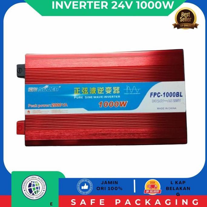 INVERTER 24V 1000 WATT/ INVERTER SUOER DC 24v-AC 220V 1000 WATT PEAK POWER 2000VA/ INVERTER SUOER FP