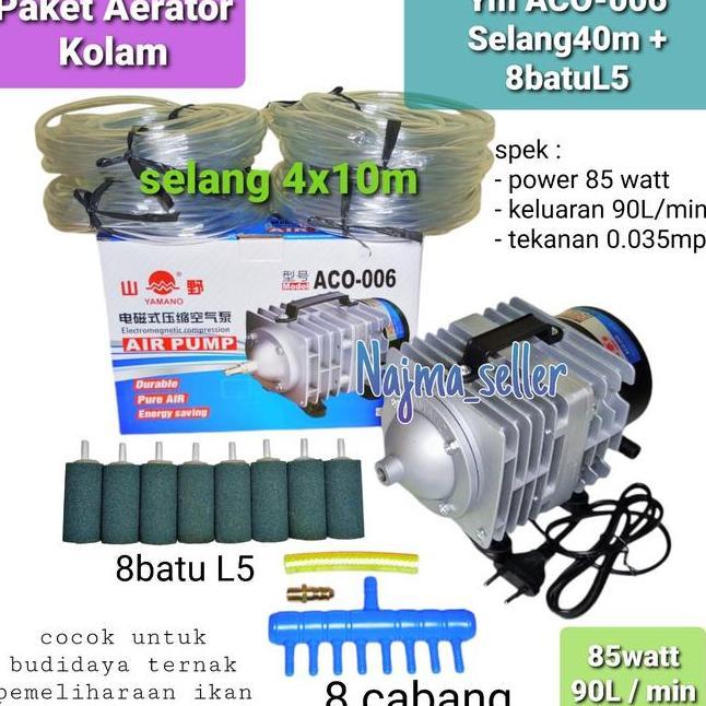 Paket Aerator Kolam 8 Lubang. Yamano Aco 006. Tenaga Besar. Untuk Kolam Ternak Ikan Dan Budidaya Ika