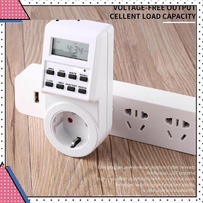 EZVECHE Elektronik Digital Timer Multifungsi u/ Peralatan Rumah Tangga -Promo