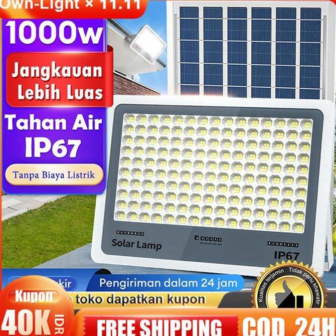 Ready stockLampu Tenaga Surya Lampu Tenaga Surya Saat Malam Hari Lampu Tenaga Matahari 3000W lampu o