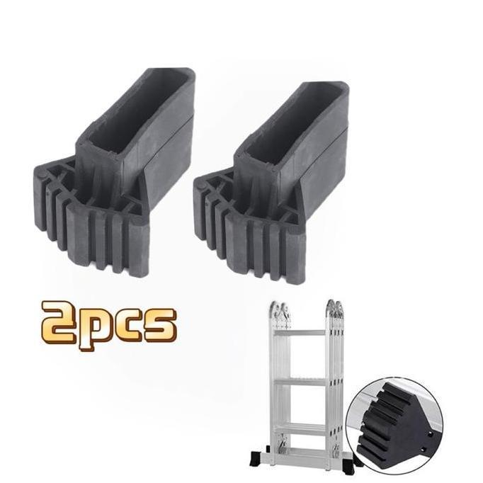 EZVECHE 2PCS Karet Kaki Tangga Teleskopik double/Karet Kaki Tangga Lipat Anti Slip Karet Kaki Tangga