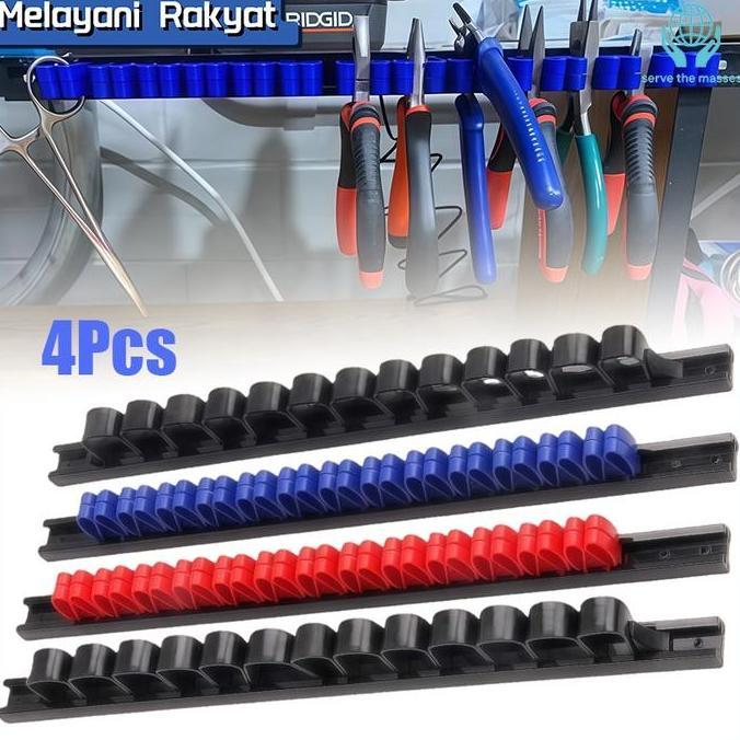 HASQUINE 4pcs Obeng Rak Gantung Dinding Tempat Serbaguna Tang Alat Organizer Bengkel
