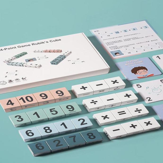 GUNEMANE Numberblocks Toys Mainan Pecahan Matematika 24 Poin Mainan Edukasi Kreatif