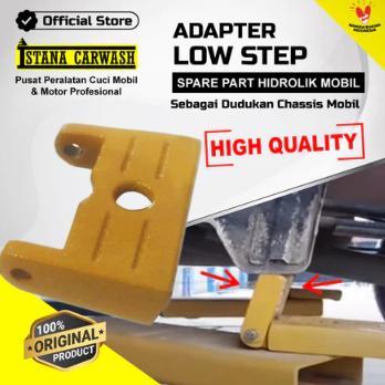 Adapter Low Step Hidrolik X Mobil IKAME - Penyangga Sasis Mobil Ceper untuk Lift Hidrolik Single Pos