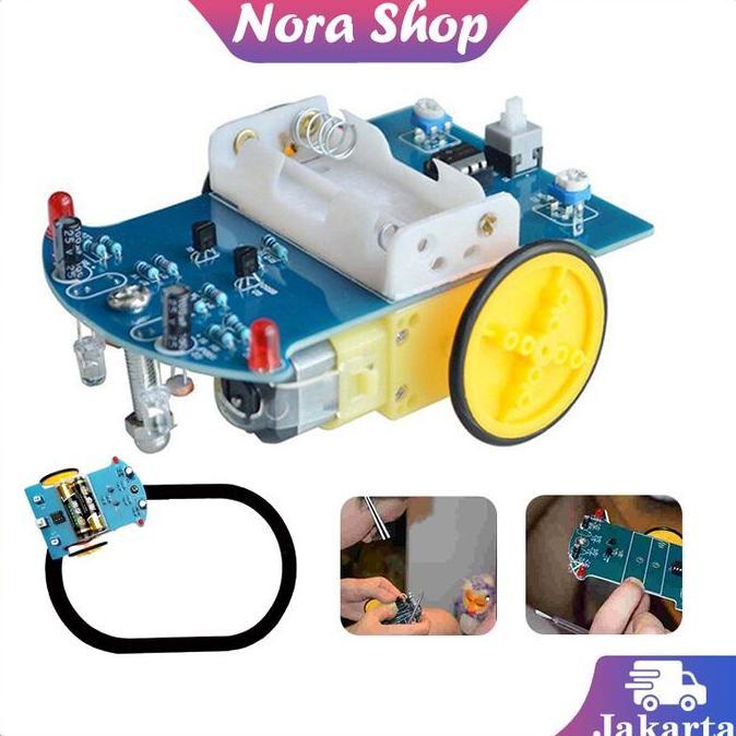 HASQUINE Diy Robot Line Follower Line Follower Robot Linefollower Robot Diy Kit Robot Tracking D2-1 