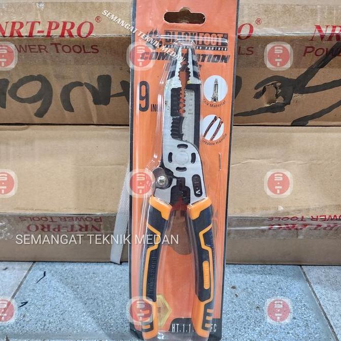 HARGA DISC - TANG MULTIFUNGSI CRIMPING TOOL KUPAS POTONG KABEL 9" INCH BLACKFOOT