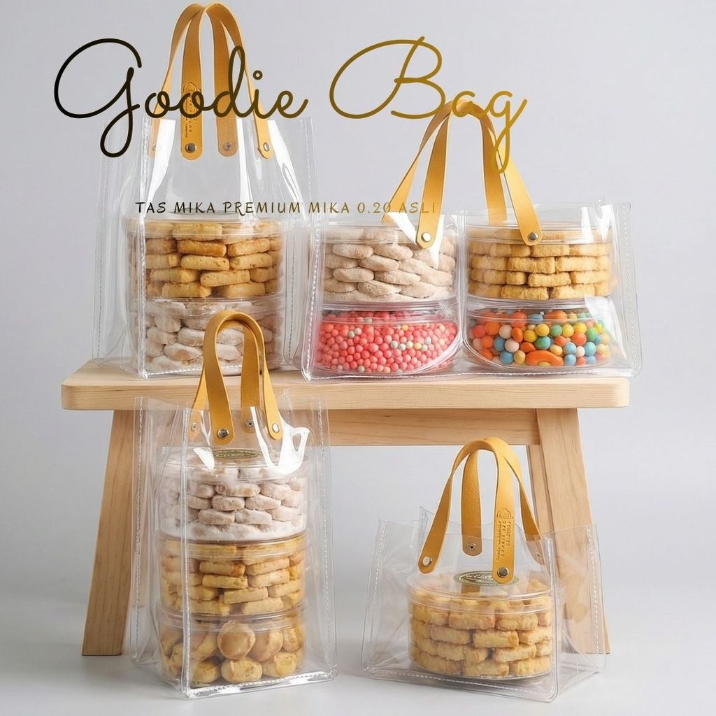 Goodie bag Tas kue kering mika tebal 500gr 250gr Tas mika kue kering Tas kPREMIUM Kue Besek Kue BOlu
