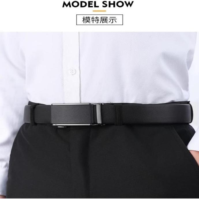 HAMDORA Kepala Sabuk Otomatis 3.6cm Gesper Sabuk Pria Kepala Gesper Jepit Kulit Pria