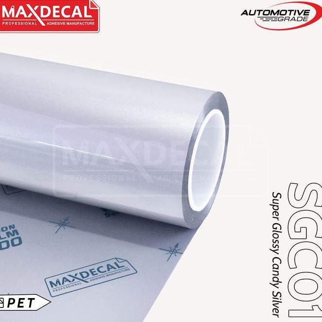 Maxdecal Maxdecal 9600 Sgc01 Silver Super Glossy Candy Metallic Premium Evolution Car Wrap Pet Liner