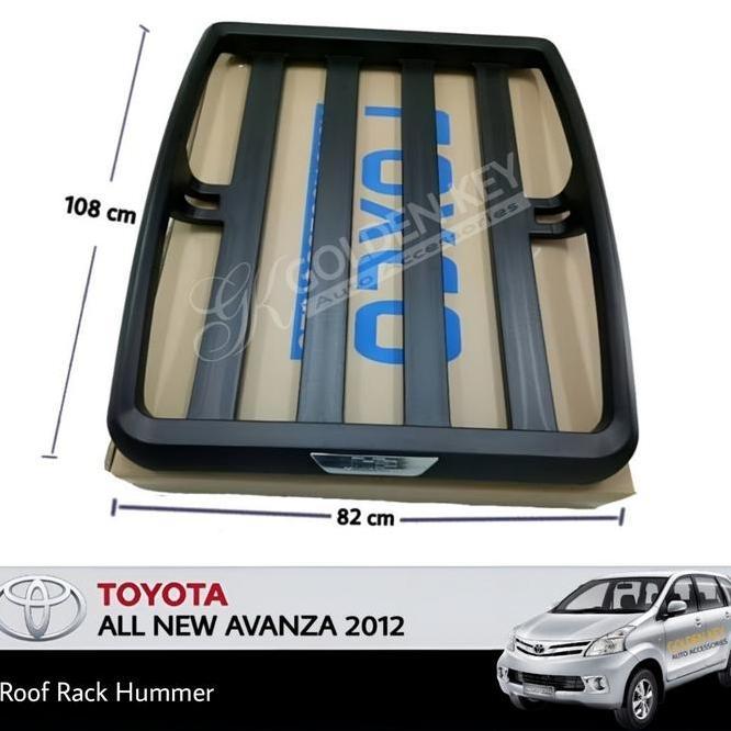Paket All New Avanza 2012 Roof Rack Hummer Small + Crossbar Jepit Body Rak Bagasi Atas Mobil