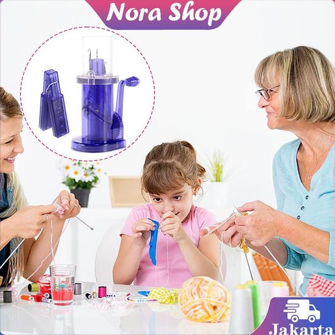 HASQUINE Alat Rajut Alat Rajut Mini Manual DIY Alat Merajut Untuk Anak Hand-Operated Embellish Knitt