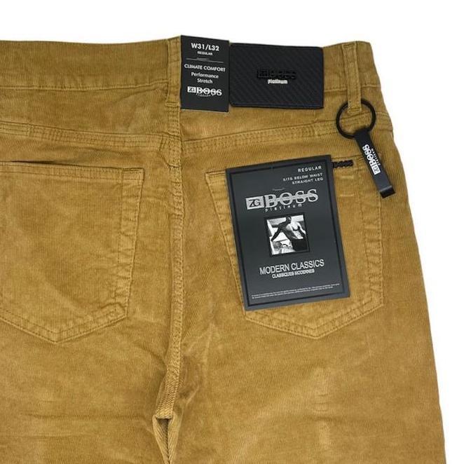 Celana Pria Corduroy Celana Pria Corduroy Stretch Brown Zg Boss Caramel -