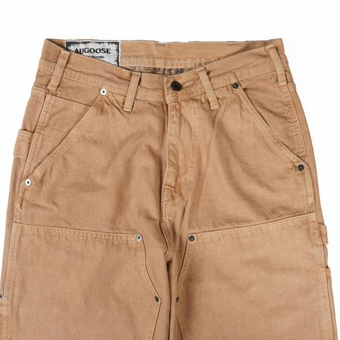 Augoose Double Knee Knee Pants Brown Brown