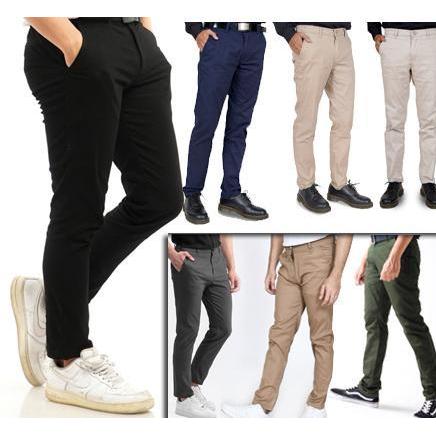 Lee Carsley Celan Lee Carsley Celan Chinos Panjang Pria Skinny Fit