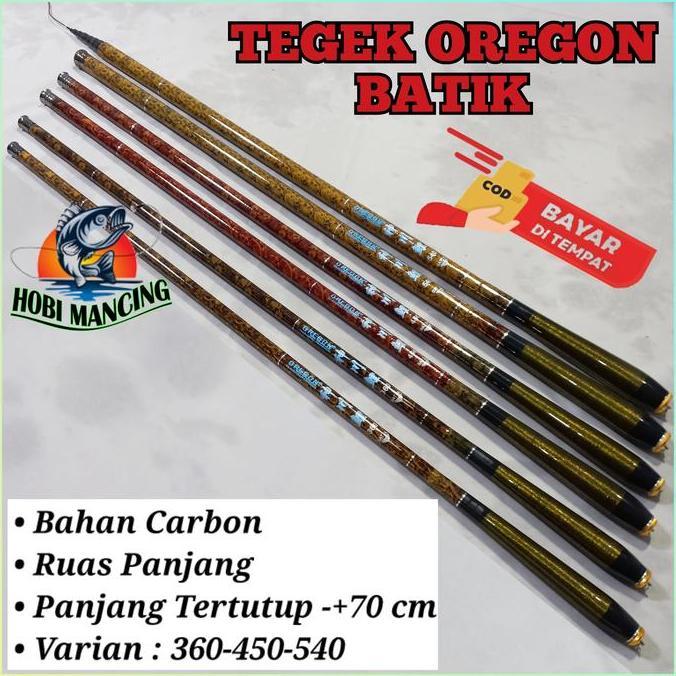 Joran Tegek Oregon Batik 360 450 540 Bahan Carbon Ruas Panjang Lentur Kuat Tongkat Pancing Untuk Dan