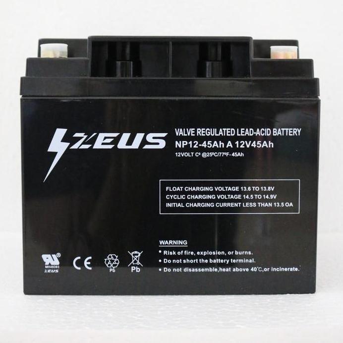Aki Baterai UPS Solar Panel Vrla Gel 12v 45ah Zeus Vrla