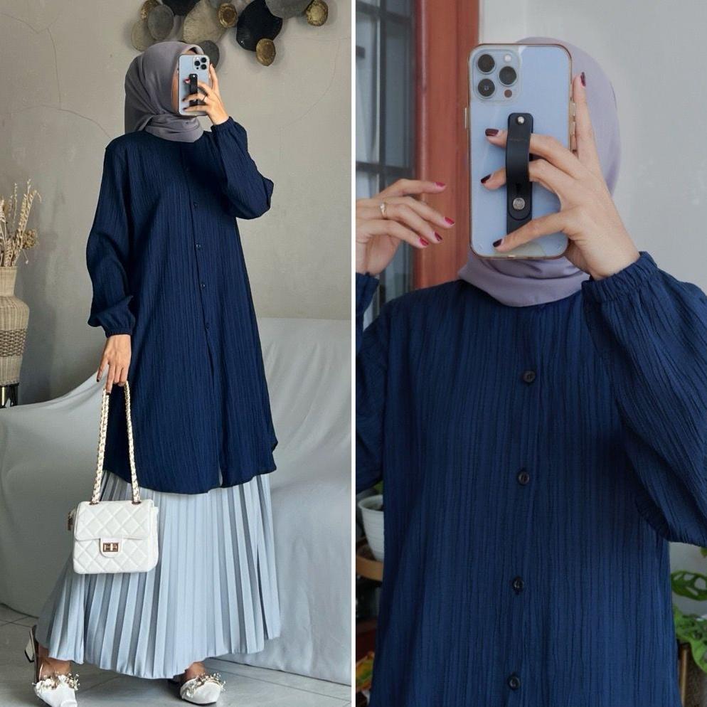 PROMO TUNIK POLOS WANITA LADY CRUSH OVERSIZE / TUNIK ZALFA JUMBO