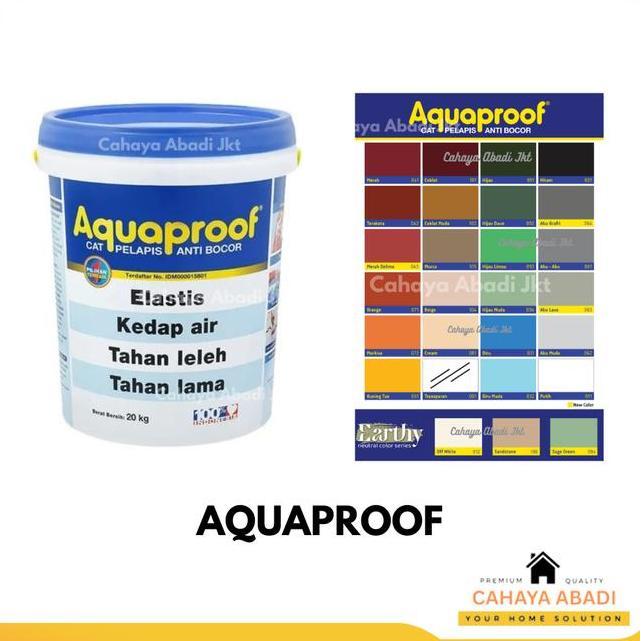 Aquaproof Cat Pelapis Anti Bocor 4Kg Kedap Air Tahan Lama Elastis Untuk Bubungan Atap Dinding Sampin