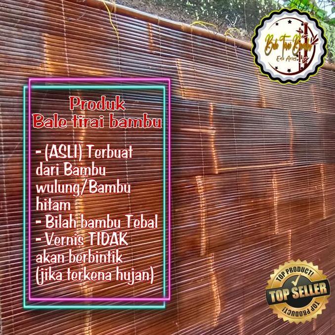 KREY BAMBU,TIRAI BAMBU,KREI BAMBU hitam kulit sudah vernis dan katrol