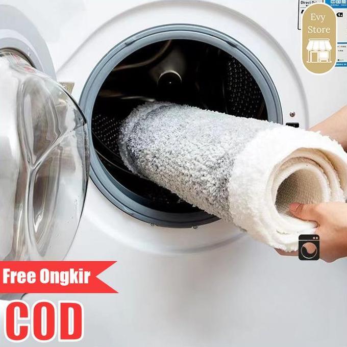 Evy - Karpet Bulat Bulu Cashmire Diameter 100Cm | Karpet Ruang Tamu Motif Bunga