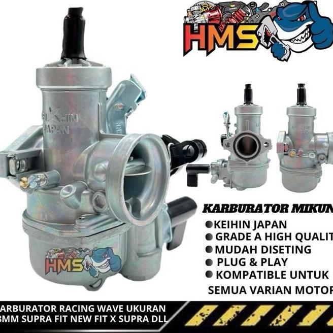 Karbu Karburator Racing Supra Wave 24 28 Mm Karisma Supra X 125 Lagenda Astrea Prima Honda Win C70 C