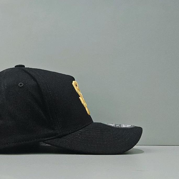 Promo Topi Baseball Sf Hitam Bordir Gold Original