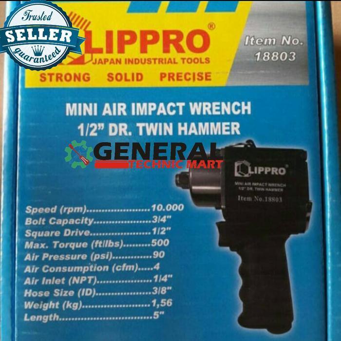 LIPPRO JAPAN Air Impact Wrench 1/2" DR TWIN HAMMER