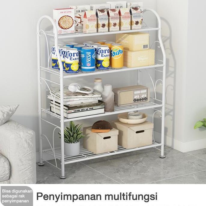 VATGUVOH Rak tempat bunga/rak penyimpanan, rak bunga balkon, rak pot besi tempa sederhana bertingkat