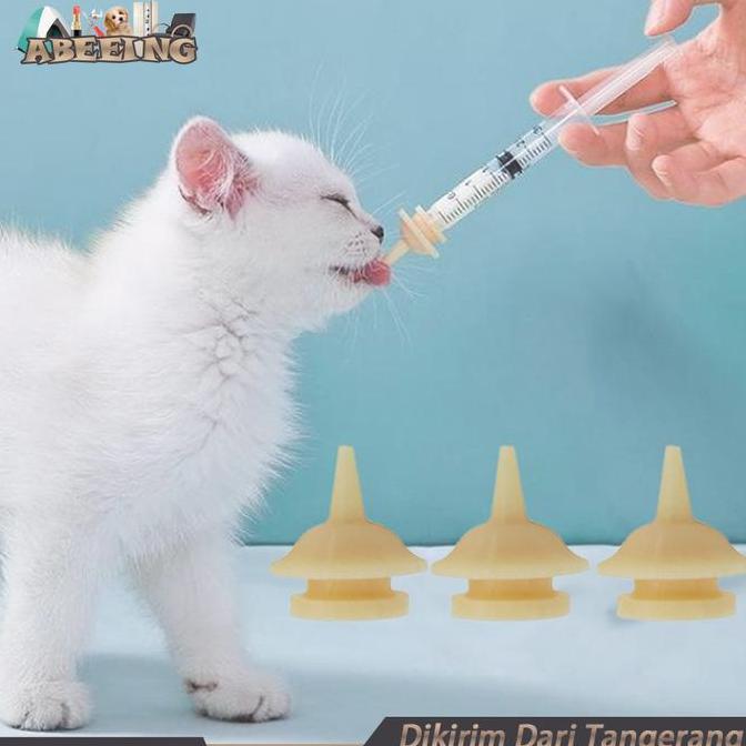 DALIGAD Isi 3 Dot Susu Kucing Baru Lahir Silikon Pet Feeding Nipple Dot