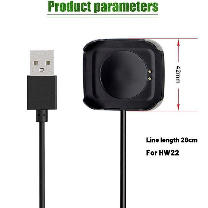 SOJEHBOW Kabel USB Charger Casan Huawei Watch HW19 HW22 2 PIN Charger Smartwatch SERIES T500 / T55 /