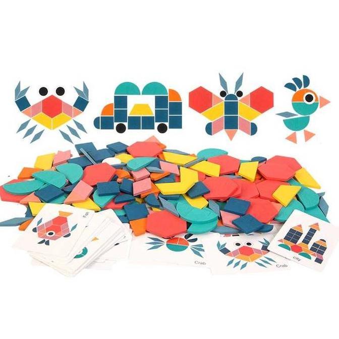 RACERPO 180 PCS Mainan Puzzle Edukasi Anak Jigsaw Puzzle 3D Children Toy