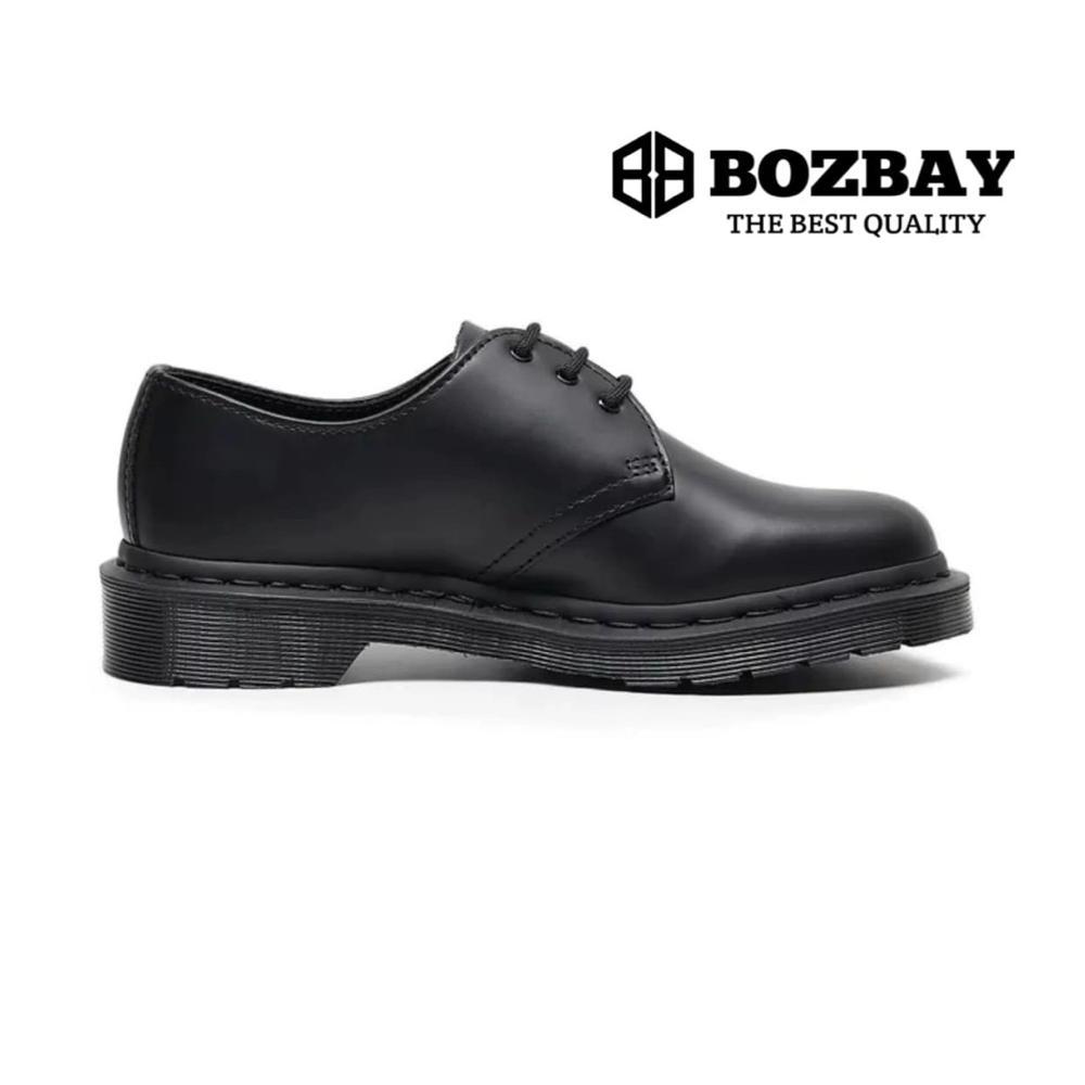 Berkualitas Bozbay Sepatu Pantofel Pria Kulit Sepatu Docmart Hitam Sepati Casual Kerja Sepatu Wisuda