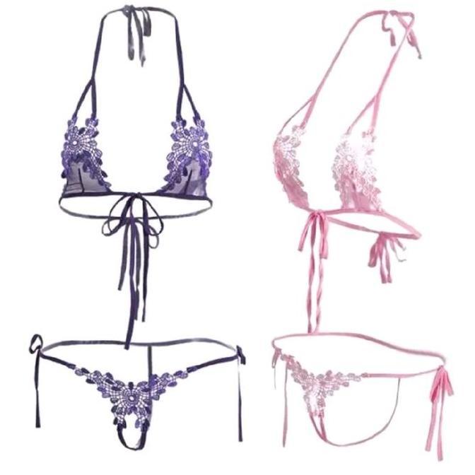 OARINAX SETELAN SET BRA + CD HOT BORDIR BUNGA PAKAIAN DALAM WANITA F95 Tidur Lingerie Bh Motif