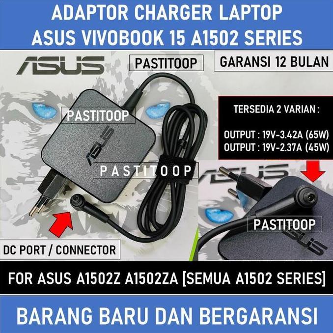 Adaptor Charger Asus Vivobook 15 A1502 A1502Z A1502ZA A1502 Series 65w