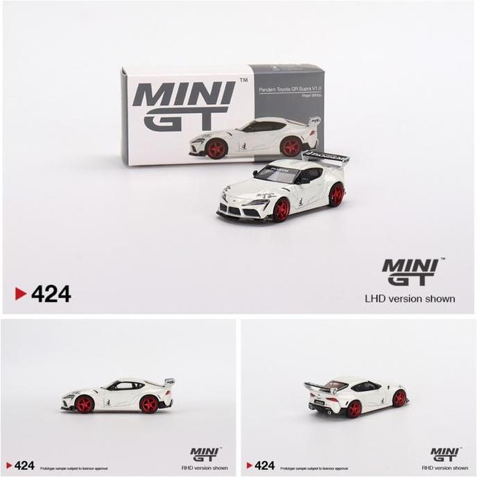 MINIGT 424 PANDEM TOYOTA GR SUPRA V1.0 PEARL WHITE DIECAST MGT