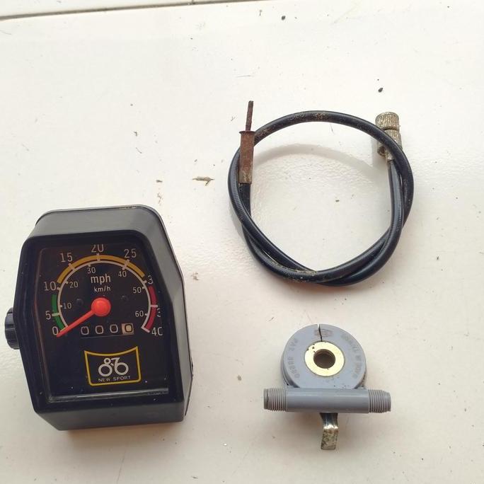 Speedometer Antik Model Analog Sepeda Jadul New Sport Made In Taiwan